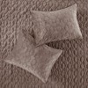 Gulches King/Cal King 3 Piece Velvet Quilt Set Taupe - 3 of 4