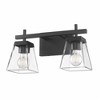 Lauren Modern 2-Light Vanity Sconce - Dimmable, Damp Rated, Clear Glass Shades - 2 of 4