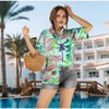 HAPPY BAY Hawaiian Shirts Womens Funky Short Sleeve Tropical Vacation Button Up Blouse Top Shirt Summer Button Down Party Floral Shirts - 4 of 4