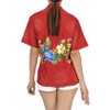 LA LEELA Hawaiian Shirts Womens Floral Beach Party Blouse Shirt Summer Button Up Short Sleeve Vacation Dress Shirts Colorful for Women - 3 of 4