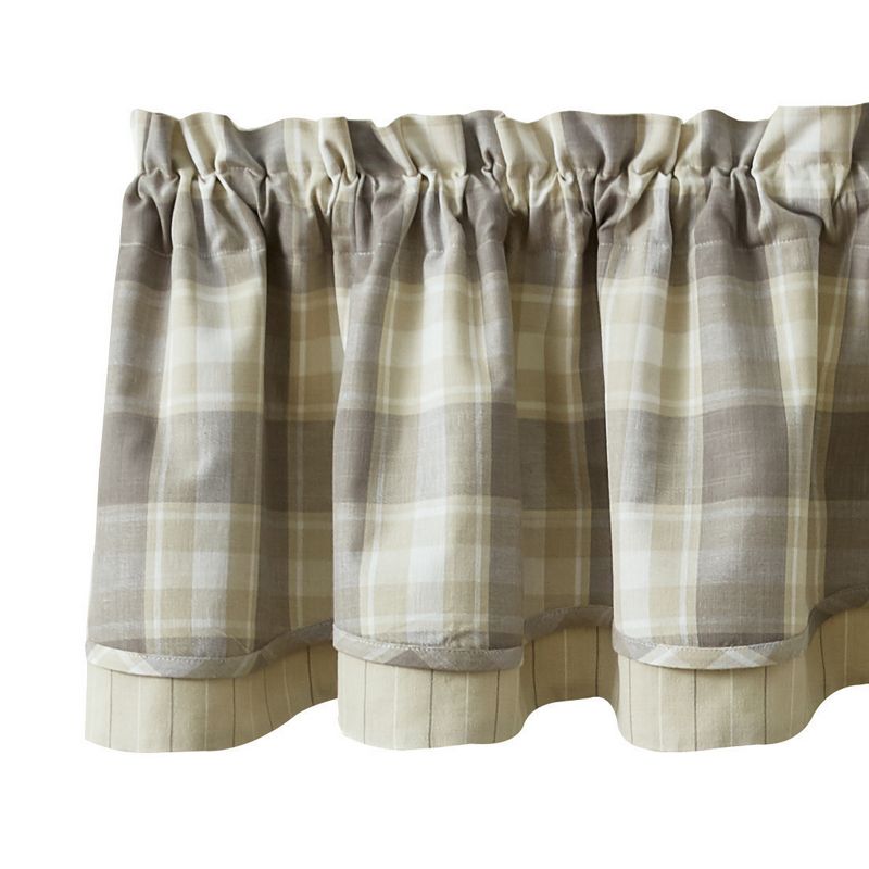 Park Designs Weathered Oak Lined Layered Valance -72'' - Off-White, 3 of 6
