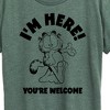 Women's - Garfield - I'm Here You're Welcome Short Sleeve Graphic T-Shirt - 2 of 4