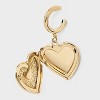 Heart Locket Hoops and Studs Set 2 pc - Wild Fable™ Gold - 4 of 4