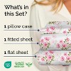 Luxuriously Soft 4-Piece Floral Sheet Set - Wrinkle-Resistant, Printed Pattern - CGK Linens - 2 of 4