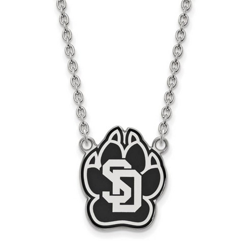 Black Bow Jewelry Sterling Silver South Dakota Coyotes NCAA Necklace 18 Inch - image 1 of 4