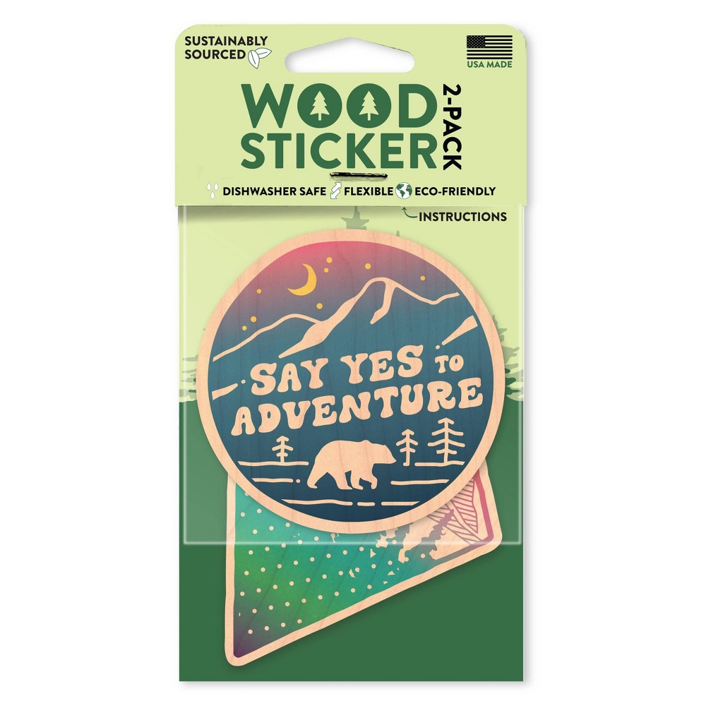 UPC 017247025819 product image for Dust City Wood Stickers Adventure and Rainbow Mountain Scene Stickers 2pk | upcitemdb.com