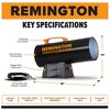 Remington LP Forced Air Heater, Portable 60,000 BTU Space Heater for up to 1500 Square Feet - Liquid Propane Gas Powered, Tank Not Included - 3 of 4