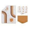 Sweet Jojo Designs Gender Neutral Unisex Baby Mini Crib Bedding Set - Boho Sun Orange Beige and Tan 3pc - 2 of 4