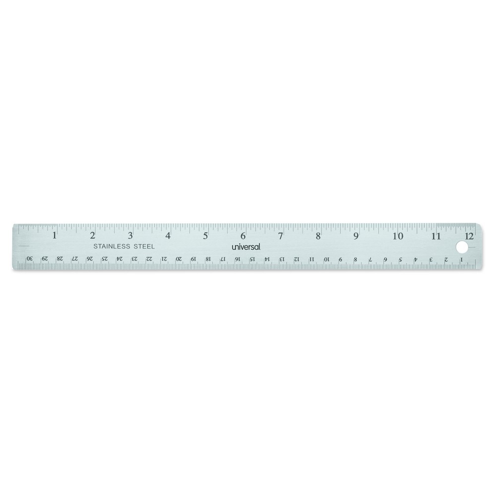 UPC 087547590232 product image for Universal Stainless Steel Ruler with Cork Back and Hanging Hole, 12