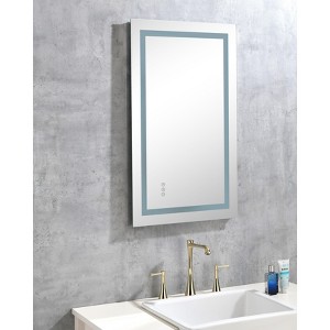 Okak Anti-Fog Bathroom Mirror with Memory and 3 Colors, Vanity Mirror with Stepless Dimmable, Wall Mirror for Bathroom, Living Room - 1 of 4