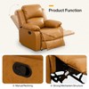 Tribesigns Semi PU & PVC Couch with Adjustable Angle, Storage & Cup Holders, Reversible Coffee Table, Ginger for Living Room - 2 of 2