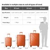 FURNIinspire Bag And Luggage Sets 3 Piece Textured Travel Luggage, Hard Suitcase Set with Wheels, Scratch-Resistant, Orange, 21.65"*13.19"*31.1" - 3 of 4
