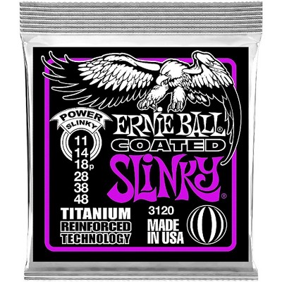 Ernie Ball 3120 Coated Titanium Power Slinky Electric Guitar Strings