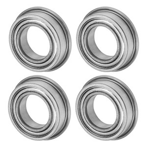 Unique Bargains Durable Chrome Steel Multipurpose Use Flanged Ball Bearing 4 8mm x 14mm x 4mm - 1 of 4