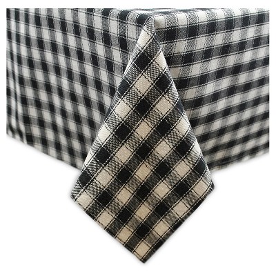 Black French Check Tablecloth (52"X52") - Design Imports