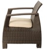 Balkene Home Bondi Deluxe Armchair All Weather Lightweight & Durable Outdoor Seating Wicker Low Maintenance Khaki Cushion Included - Mocha - 4 of 4