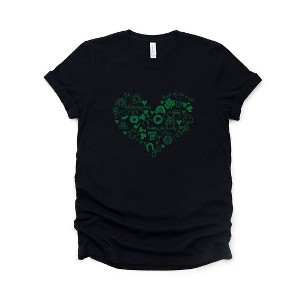Simply Sage Market Women's St. Patrick's Heart Short Sleeve Graphic Tee - 1 of 4