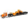 Kenworth W900 Truck with Lowboy Trailer Orange and Wheel Loader Yellow "Long Haul Trucker" Series 1/32 Diecast Model by New Ray - 2 of 3