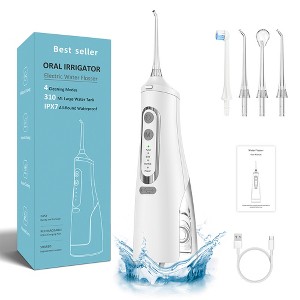 YEVYO 310 ML Rechargeable Cordless Water Flosser with 4 Tips - Oral Irrigator with 4 Modes for Dental & Oral Care - 1 of 4