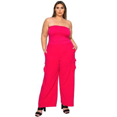 L I V D Women's Yumi Sleeveless Cargo Jumpsuit, Black