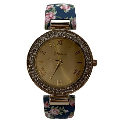 Olivia Pratt Printed Soft Band Bangle Women Watch