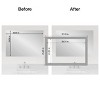 Amanti Art Mirror Makeover Bathroom Mirror Frame Border Kit  - Fully Assembled Peel and Stick Frame - Mirror NOT Included - Brushed Metallic Trim - 4 of 4