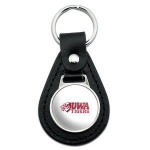 University of West Alabama Secondary Logo Black Leather Keychain - 1 of 4