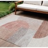 Copper Red And Gray Geometric Washable Indoor Outdoor Area Rug - 2 of 4