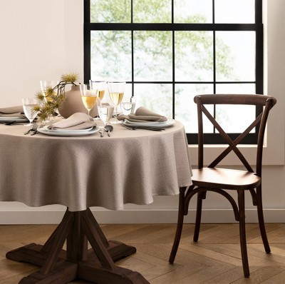 Elrene Laurel Solid Texture Water and Stain Resistant Tablecloth - Elrene Home Fashions