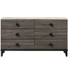 Avantika Faux Marble Top & Rustic Gray Oak Finish Dresser - 2 of 4