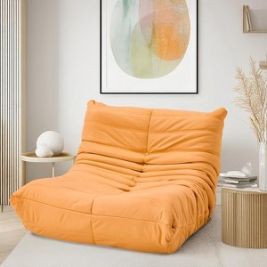 EROMMY Bean Bag Chair Togo Sofa, 28D Memory Foam, Easy Cleaning and Portable, Premium Faux Leather, Lightweight Floor Couch for Living Room, Bedroom - 1 of 4