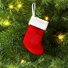Christmas Velvet Mini Stocking Red Ornament - Wondershop™ - 2 of 3