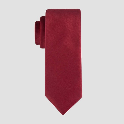 Mens Solid Red Ties Necktie 