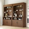 Coffee Bar Cabinet with LED Lights 72 in Tall Buffet Cabinet with Storage - 2 of 4