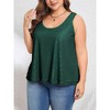 Sequin Tops Plus Size Glitter Tank Top Sleeveless Sparkle Shimmer Shirt Tops Camisole Vest - 2 of 4