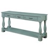 Hostack 63'' Long Console Table with 3 Drawers and 1 Bottom Shelf for Entryway and Hallway, Retro Blue - 2 of 4