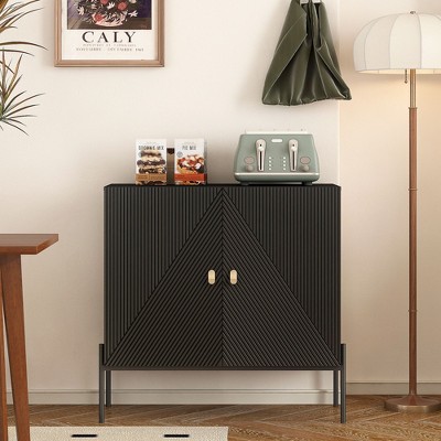 NicBex Accent Sideboard Buffet Cabinet Modern Style Storage Cabinet with 3 Doors Cabinet with Stable Frame Kitchen Pantry for Dining Room
