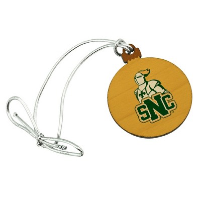 St. Norbert College Secondary Logo Mini Small Tiny Wood Christmas Tree Holiday Ornament