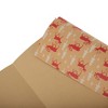 Unique Bargains Gift Wrap Paper Christmas Yellow Kraft 27.56"x19.69" 5 Pcs - 4 of 4