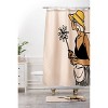 Deny Designs Alilscribble Flower Girl Abstract Shower Curtain Black - 3 of 3