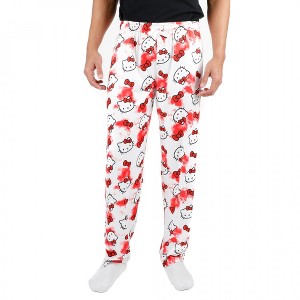 Womens Hello Kitty Strawberry Tie-Dye All Over Print Sleep Pants - 1 of 2
