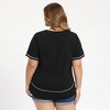 Women's Plus Size Knit Loose Crew Neck Short Sleeve Summer Casual T-Shirts - GRACE & GRANDEUR - 3 of 4