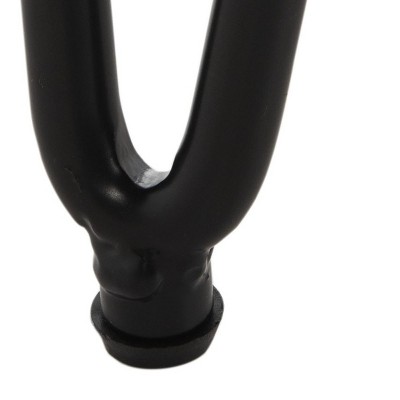 Marcella Gray and Black Tufted Bench with Hairpin Legs