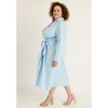 June + Vie by Roaman's Women's Plus Size Collared Midi Wrap Dress - 4 of 4