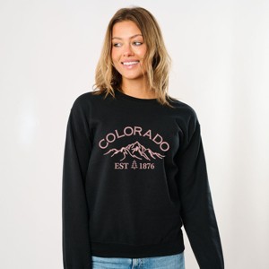 Simply Sage Market Embroidered Colorado Mountains Sweatshirt - 1 of 4