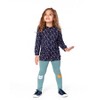 Deux par Deux Girl Tunic and Leggings Set Navy Floral - 2 of 4