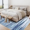 Washable Living Room Rug 9 x 12 Large Modern Striped Accent Carpet with Non-Slip Backing, Linear Geometric Floor Cover, Stain-Resistant Low Pile - 4 of 4