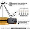 Urban Ambiance Luxury Contemporary Chandelier 23.75''H x 31.75''W,  Midnight Black Finish,  Gambier Collection, UHP3860 - 3 of 4