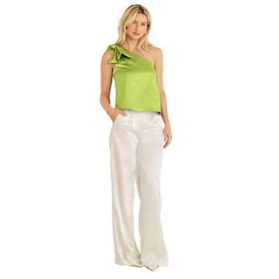 VENUS Womens Bow Detail One-Shoulder Top