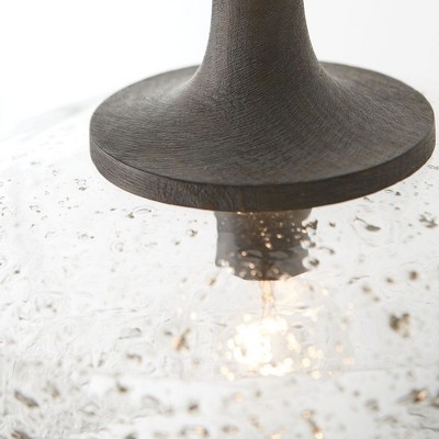 Clive Carbon Grey and Black Iron Glass Pendant Light